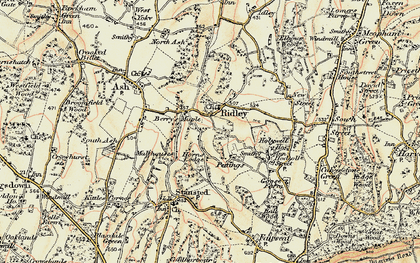 Old map of Ridley in 1897-1898