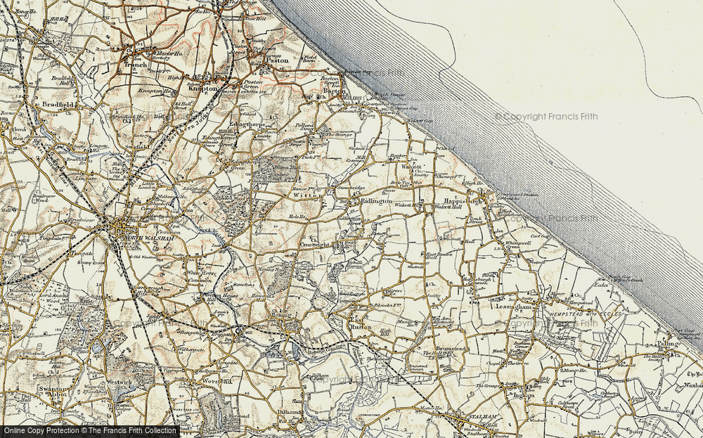 Old Map of Ridlington, 1901-1902 in 1901-1902