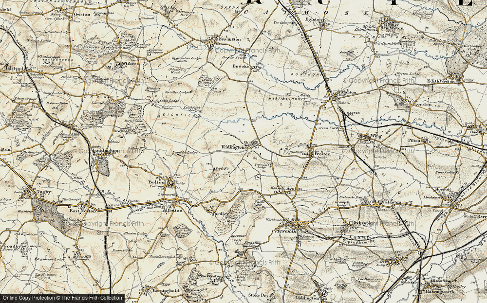 Old Map of Ridlington, 1901-1903 in 1901-1903