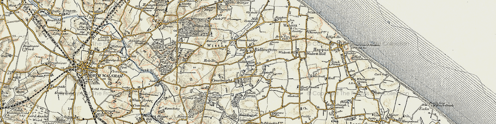 Old map of Crostwight in 1901-1902