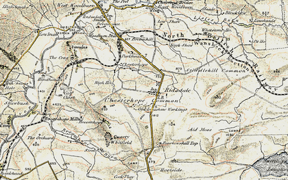 Old map of Aid Moss in 1901-1903