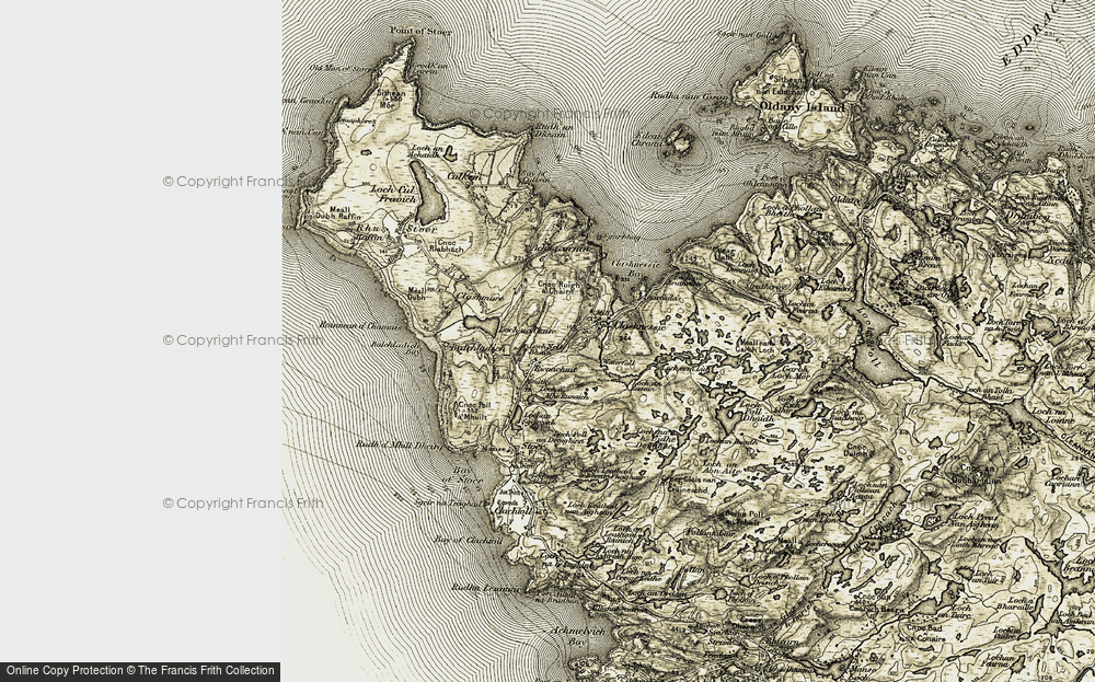 Old Map of Rienachait, 1910 in 1910