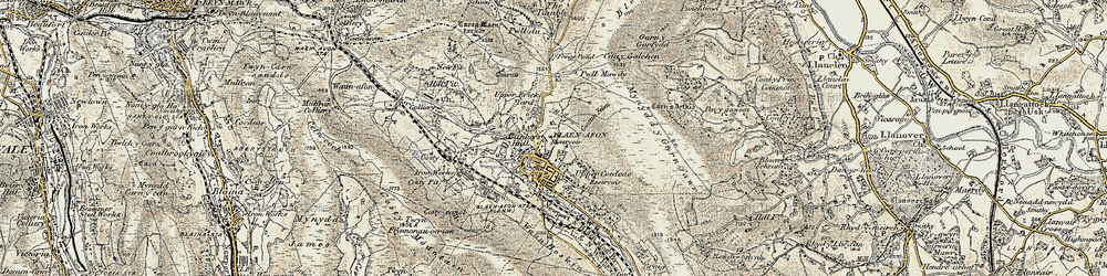 Old map of Rifle Green in 1899-1900