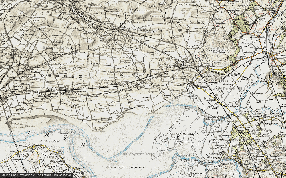 Old Map of Historic Map covering Brackenwood in 1901-1904