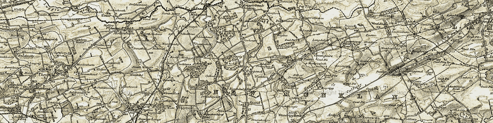 Old map of Bellstane in 1904-1905