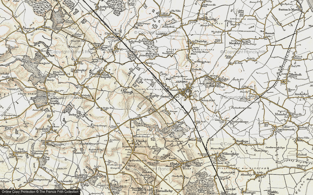Old Map of Historic Map covering Well Grange in 1902-1903