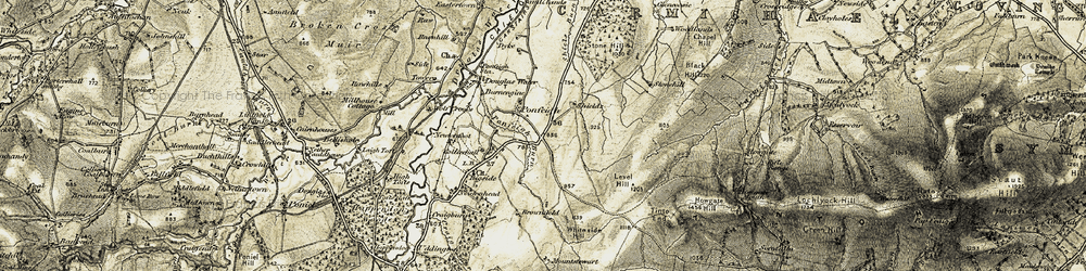 Old map of Tinto End in 1904-1905