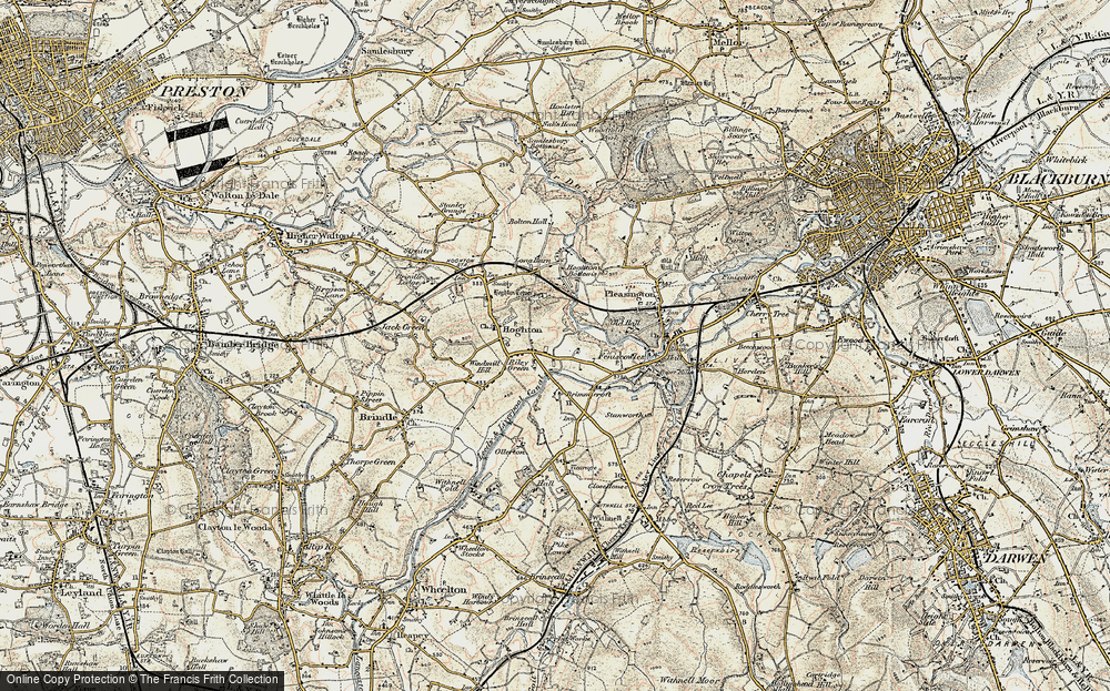 Old Map of Historic Map covering Brimmicroft in 1903