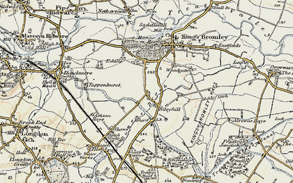 Old map of Rileyhill in 1902