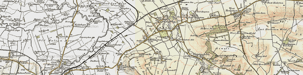 Old map of Rillington in 1903-1904