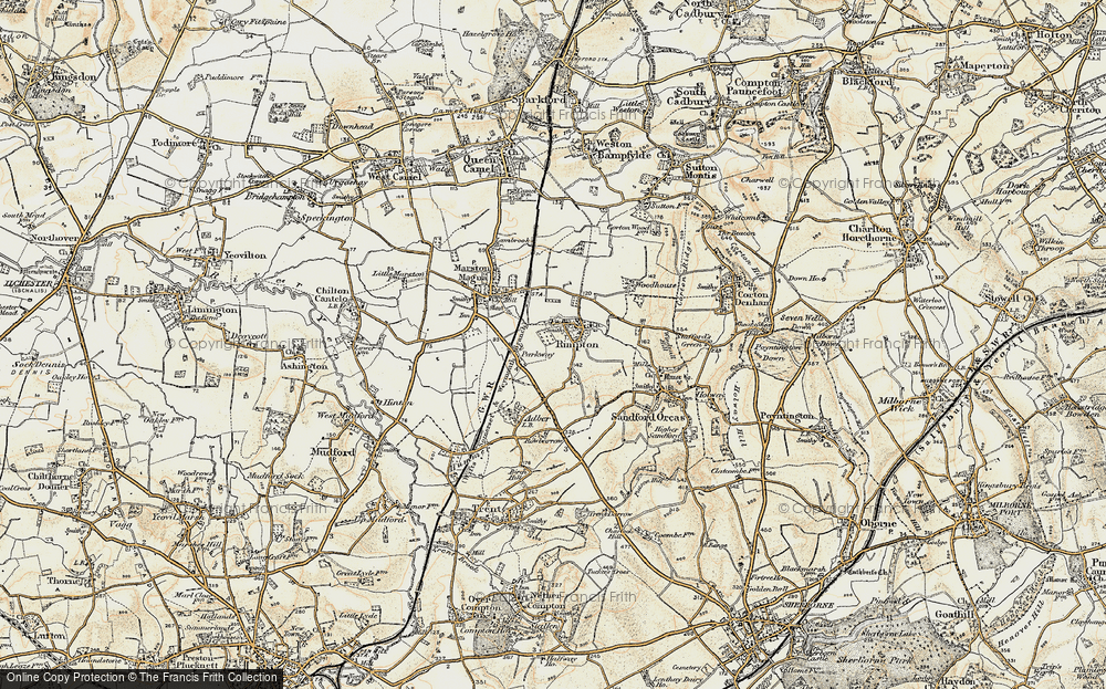 Old Map of Rimpton, 1899 in 1899