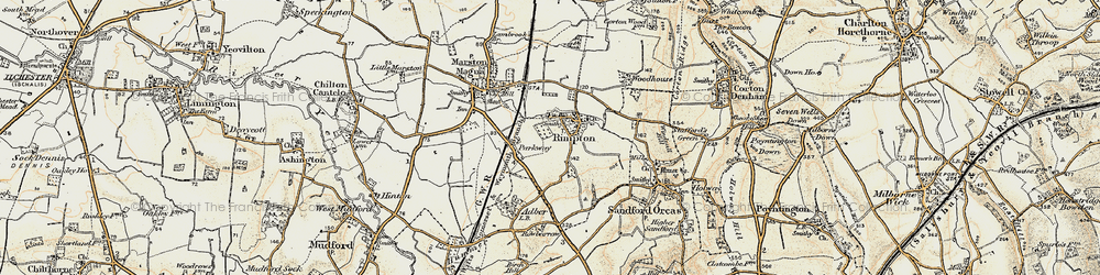 Old map of Rimpton in 1899