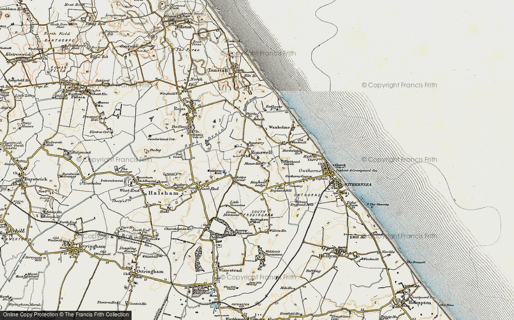 Old Map of Rimswell, 1903-1908 in 1903-1908