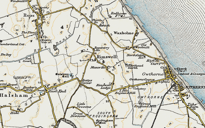 Old map of Rimswell in 1903-1908