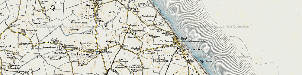 Old map of Rimswell Valley in 1903-1908