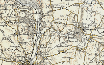 Old map of Rindleford in 1902