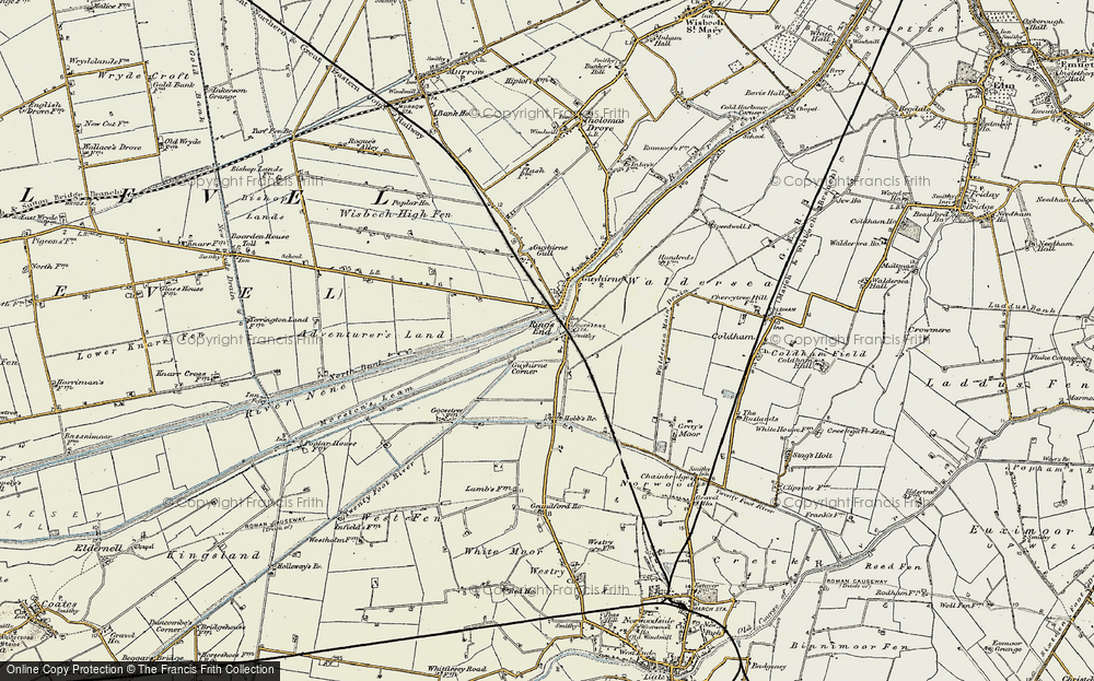 Old Map of Ring's End, 1901-1902 in 1901-1902