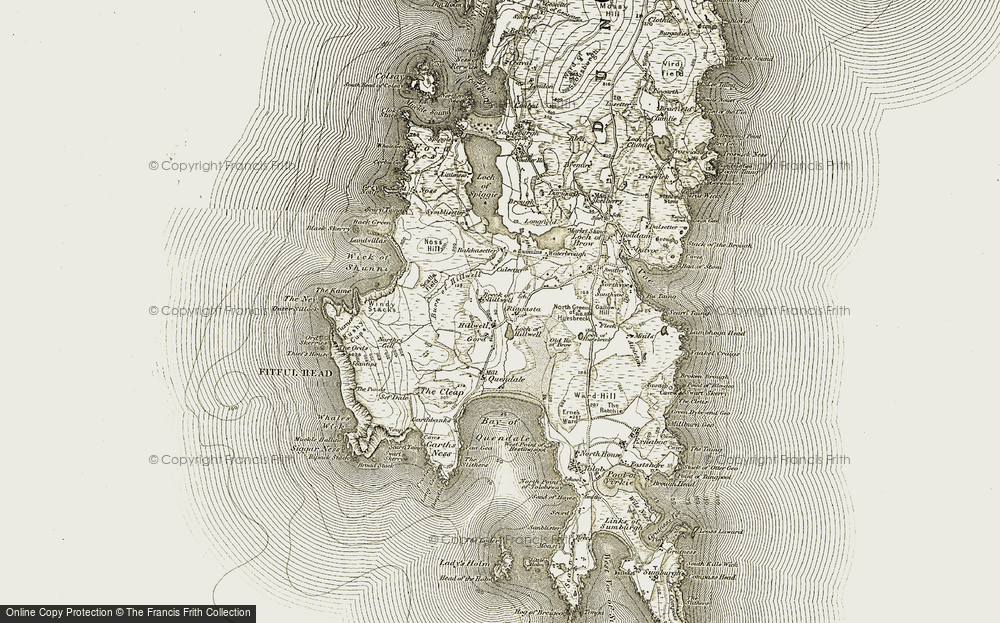 Old Map of Ringasta, 1911-1912 in 1911-1912