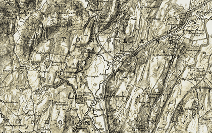 Old map of Barncrosh in 1905