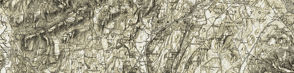 Old map of Back Fell in 1905