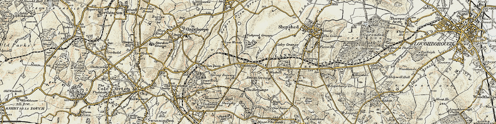 Old map of Ringing Hill in 1902-1903