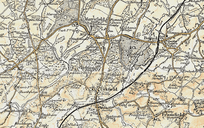 Old map of Ringles Cross in 1898