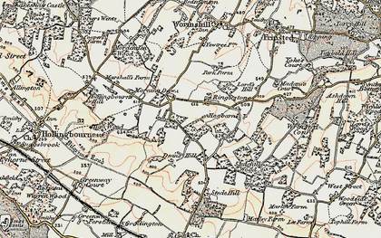 Old map of Ringlestone in 1897-1898