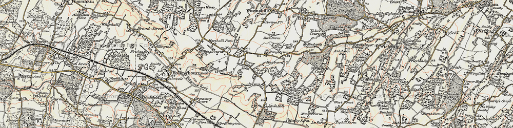 Old map of Ringlestone in 1897-1898