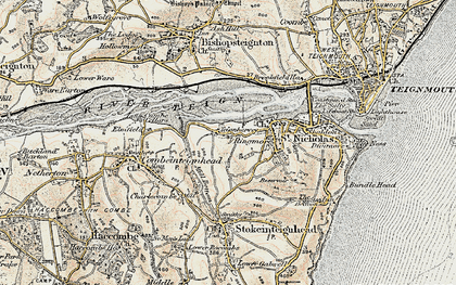 Old map of Ringmore in 1899