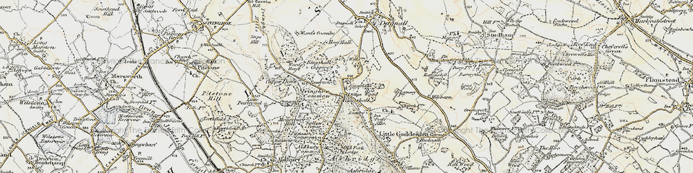 Old map of Ringshall in 1898-1899