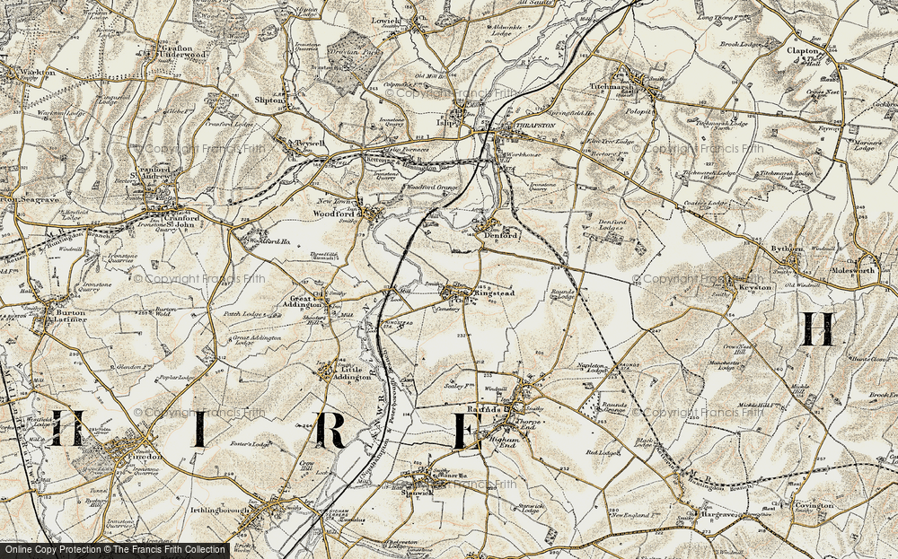Old Map of Ringstead, 1901-1902 in 1901-1902