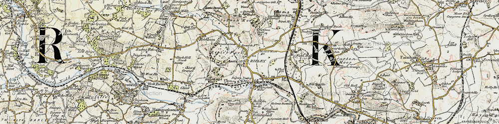 Old map of Ripley in 1903-1904