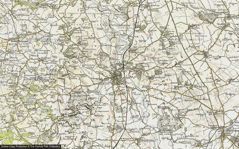 Old Map of Ripon, 1903-1904 in 1903-1904