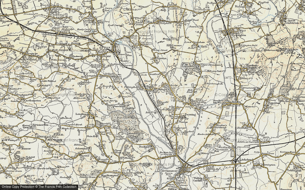 Old Map of Ripple, 1899-1901 in 1899-1901