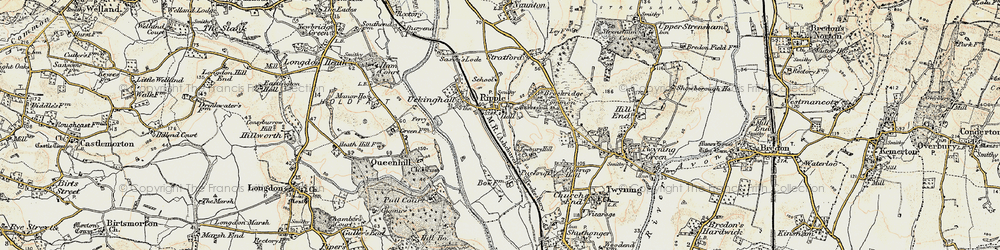 Old map of Ripple in 1899-1901
