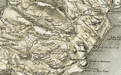 Old map of Abhainn Ghil in 1905-1906