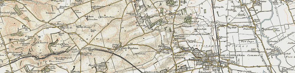 Old map of Risby in 1903-1908