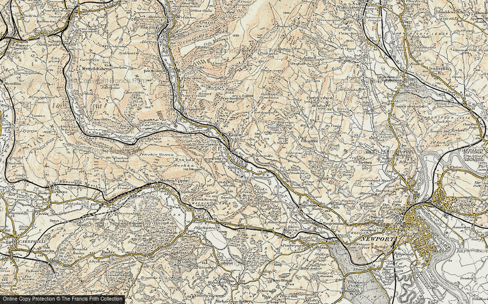 Old Map of Risca, 1899-1900 in 1899-1900