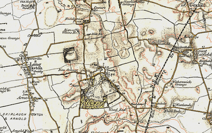 Old map of Rise in 1903-1908