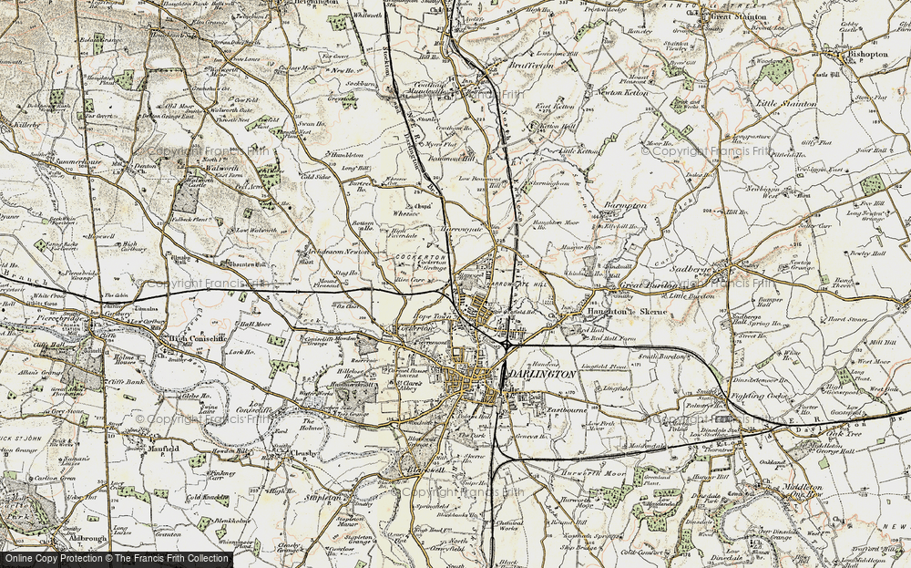 Old Map of Rise Carr, 1903-1904 in 1903-1904