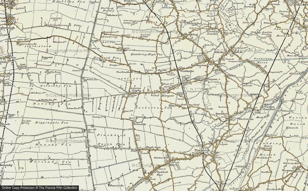 Old Map of Risegate, 1902-1903 in 1902-1903