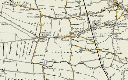 Old map of Risegate in 1902-1903