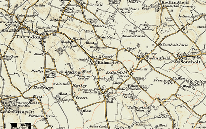 Old map of Rishangles in 1901