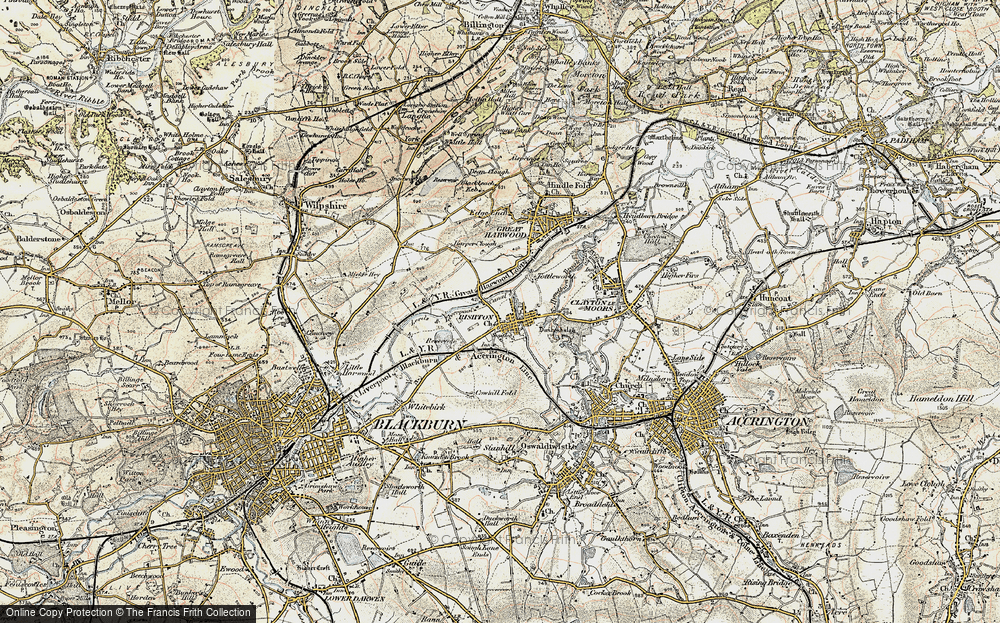 Old Map of Rishton, 1903 in 1903