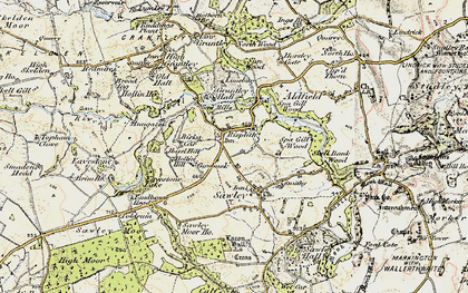 Old map of Risplith in 1903-1904