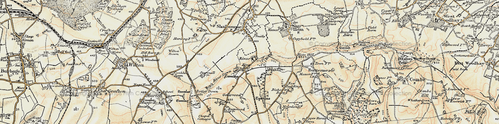 Old map of Rivar in 1897-1900