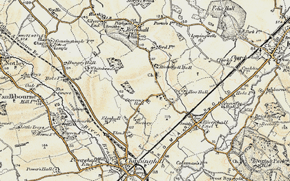 Old map of Rivenhall in 1898-1899