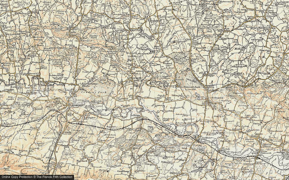 Old Map of Historic Map covering River Common in 1897-1900