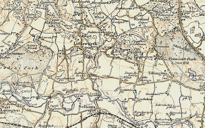 Old map of River in 1897-1900