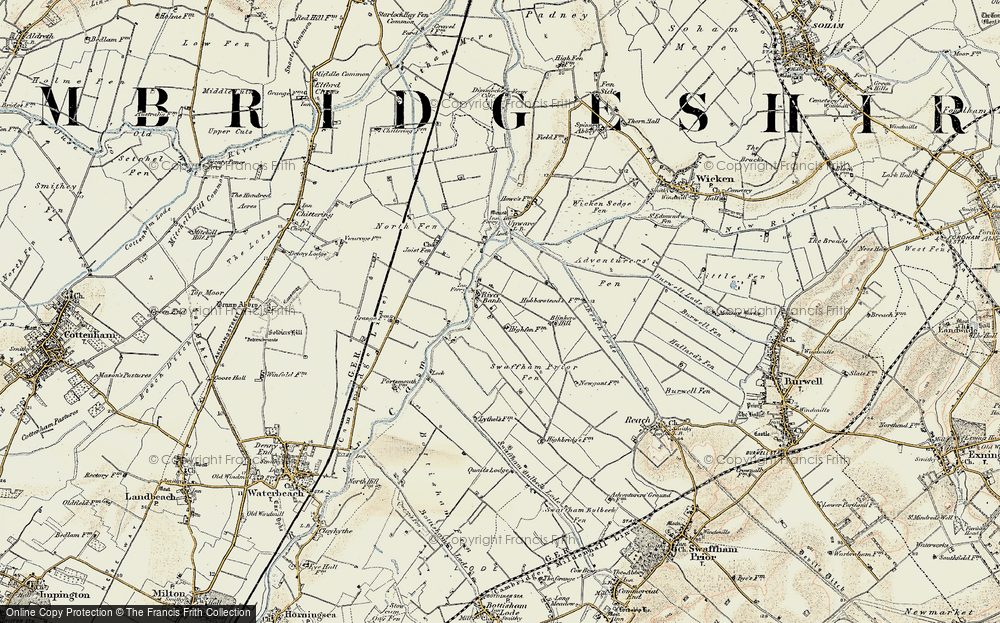 Old Map of River Bank, 1901 in 1901